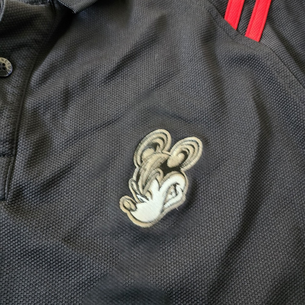 Disney World Mickey Size Large Black Short Sleeve Polo Shirt - Picture 2 of 8